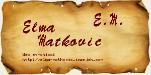 Elma Matković vizit kartica